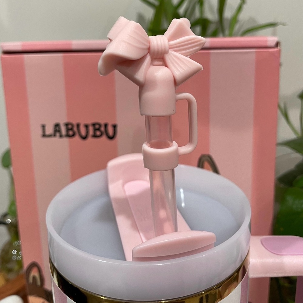 Authentic Limited Edition Stanley Pink and White Labubu Tumbler - Picture 4 of 5